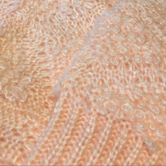 Peach Fuzzy Cropped Sweater - Picture 3 of 5